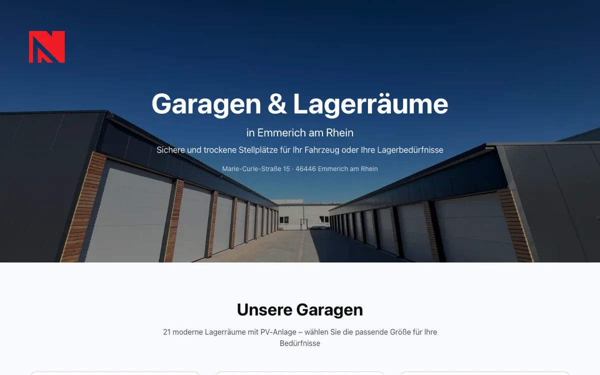 Startseite von emmerich-garagen.de