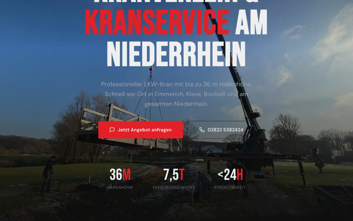 Startseite von niles-kranservice.de